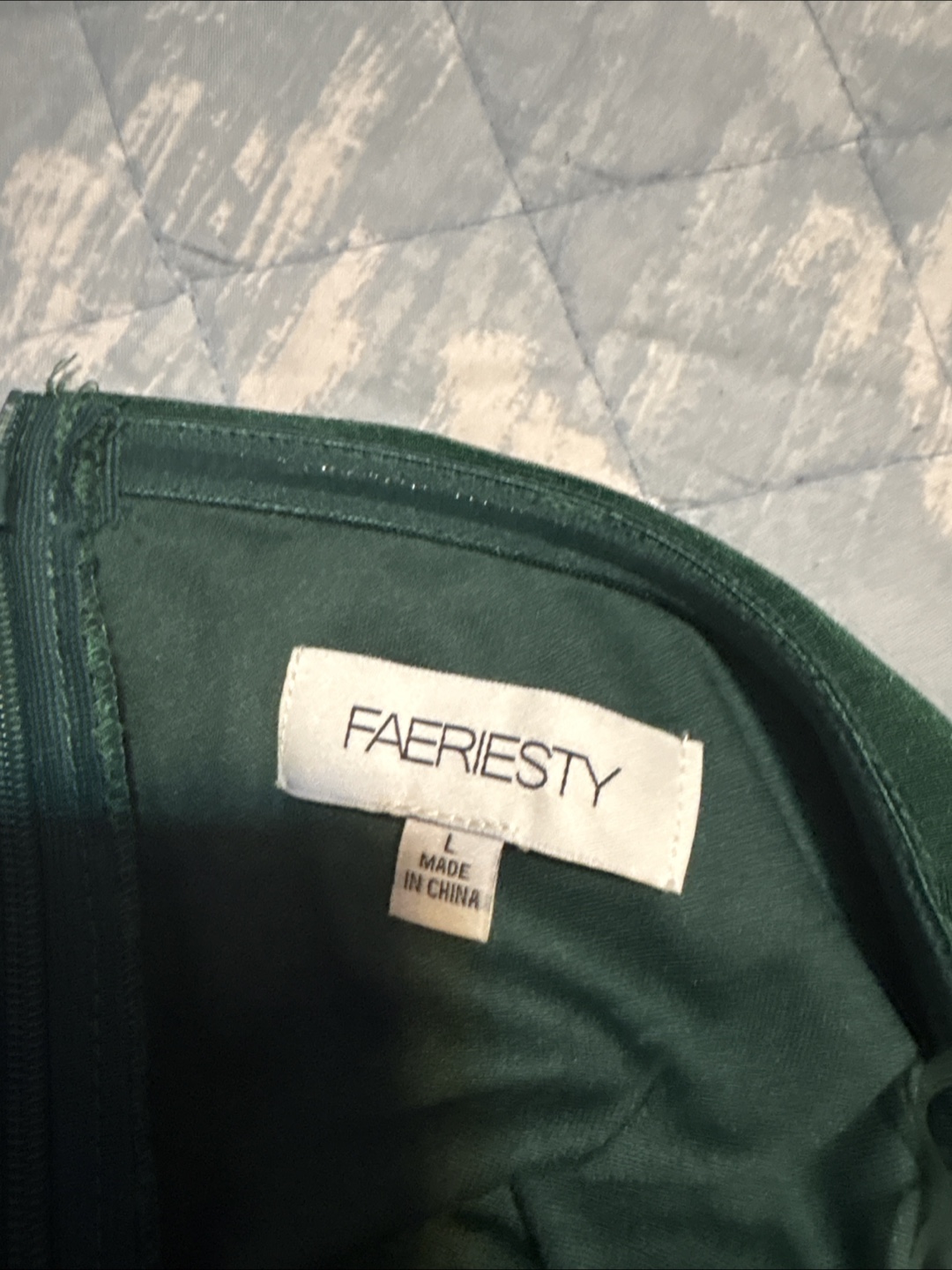 FAERIESTY Emerald Green One Shoulder Maxi Dress Size L - photo 2