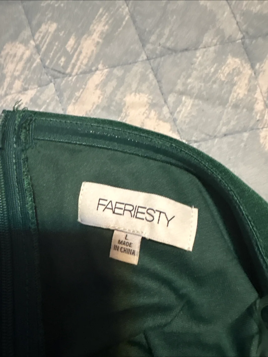 FAERIESTY Emerald Green One Shoulder Maxi Dress Size L image indicator(2)