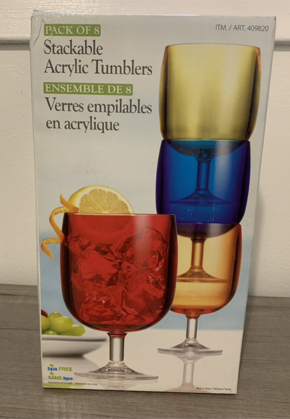 8 Pack Stackable Acrylic Tumblers