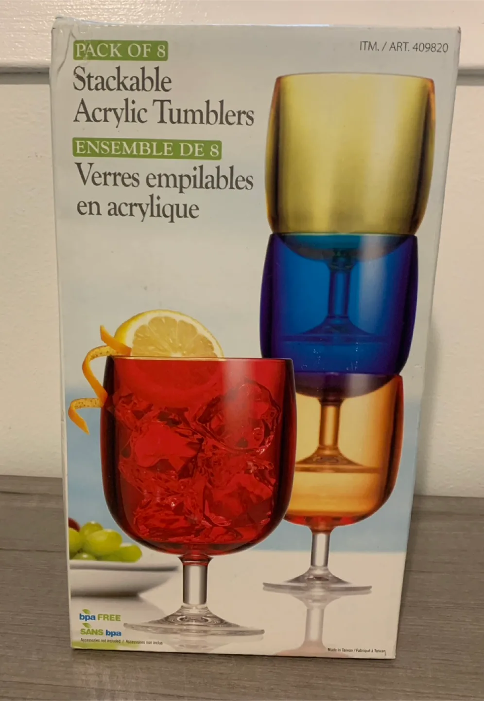 8 Pack Stackable Acrylic Tumblers thumbnail