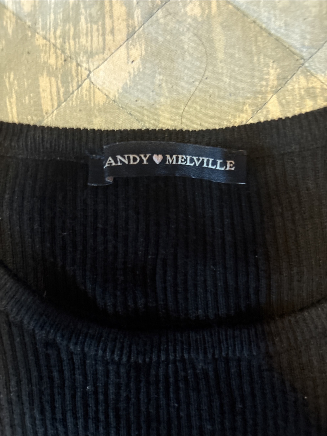 Andy Melville Black Ribbed Long Sleeve Crop Top - photo 2