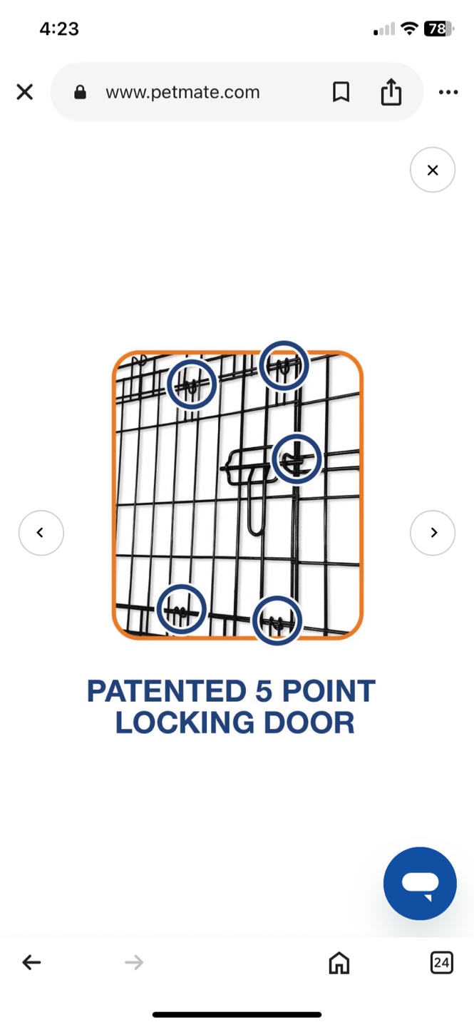 Petmate 2-Door Wire Dog Crate - photo 4