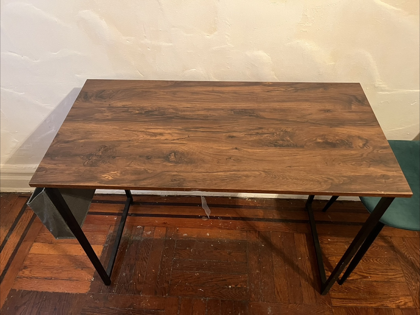 Modern Writing Desk with Black Metal Frame - photo 2
