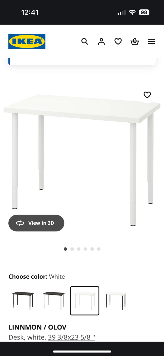 IKEA height adjustable LINNMON/OLOV Desk