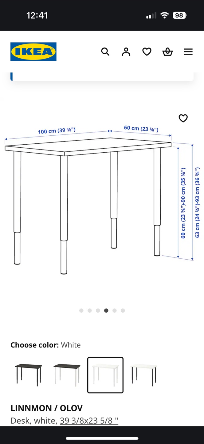 IKEA height adjustable LINNMON/OLOV Desk - photo 2