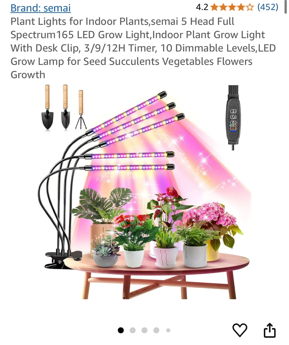 semai 5-Head Full Spectrum LED Grow Light thumbnail