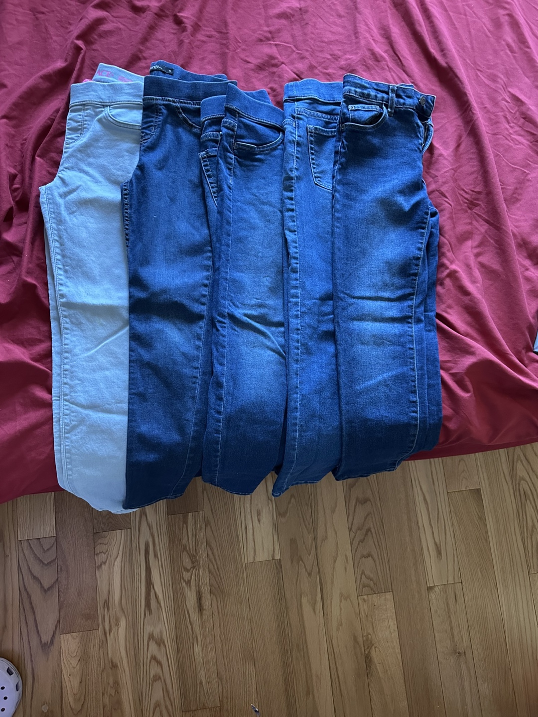 Bundle of five Girls Denim leggings-SIZE 10