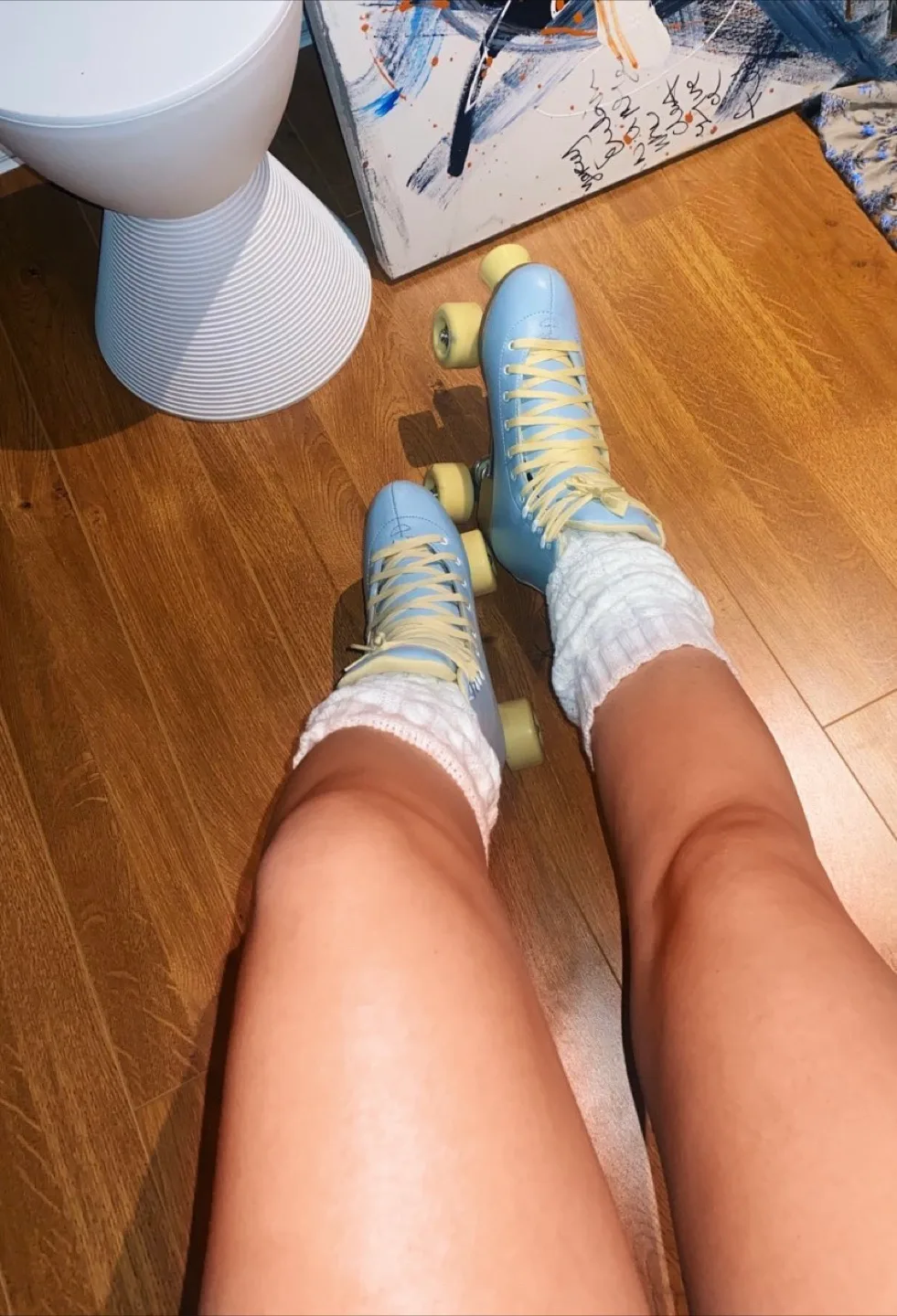 Impala Rollerskates - Light Blue with Yellow Wheels thumbnail