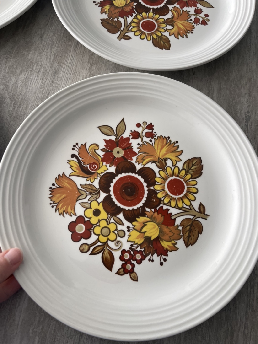 Vintage Floral Dinner Plates Set of Four - photo 3