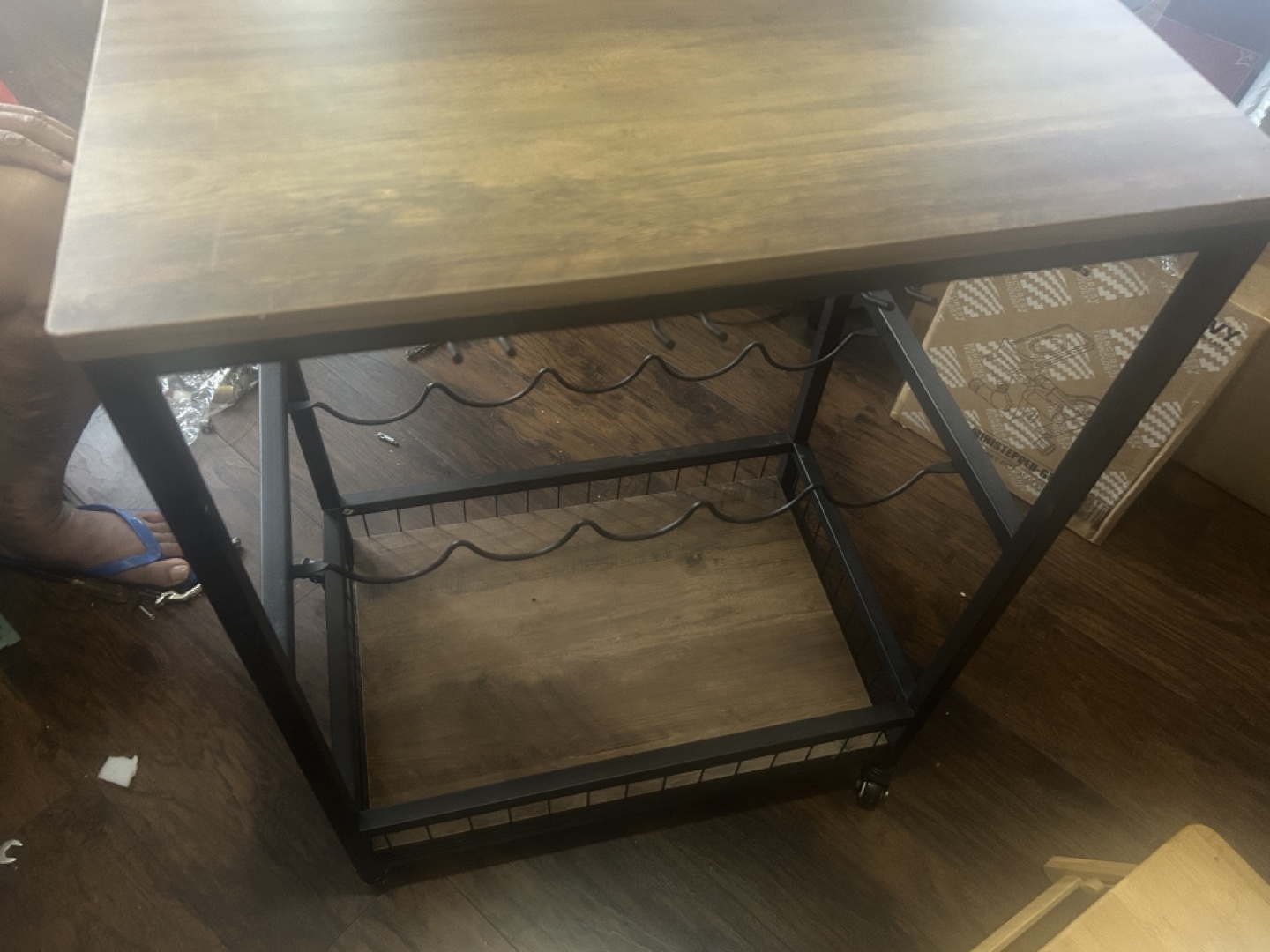 Rolling Wine Bar Cart - photo 2