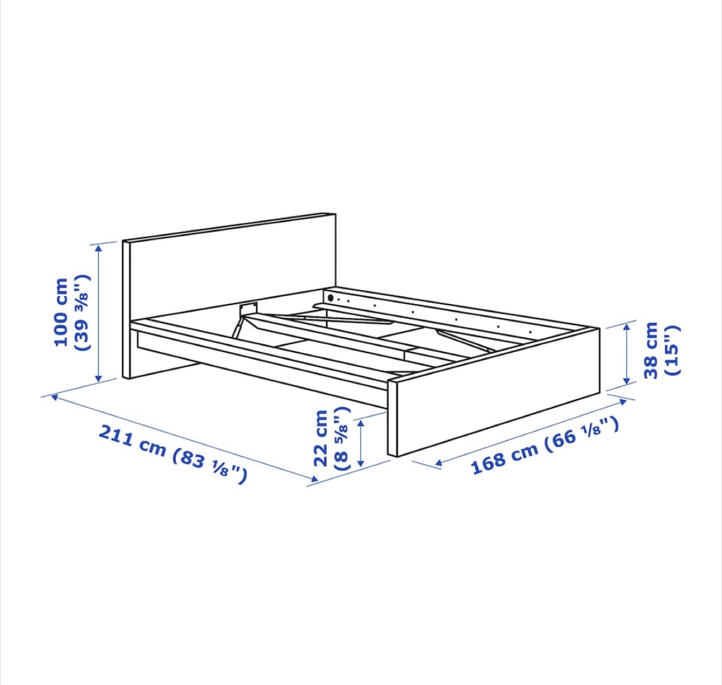 IKEA MALM Queen Bed Frame - Black - photo 2