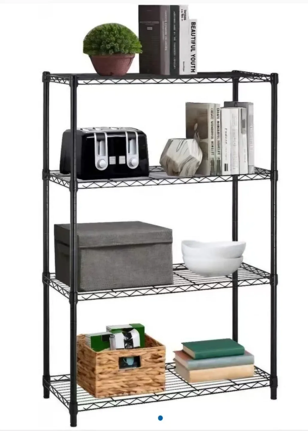 New 4Shelf Wire Shelving Unit Garage Commercial Wire Shelf thumbnail