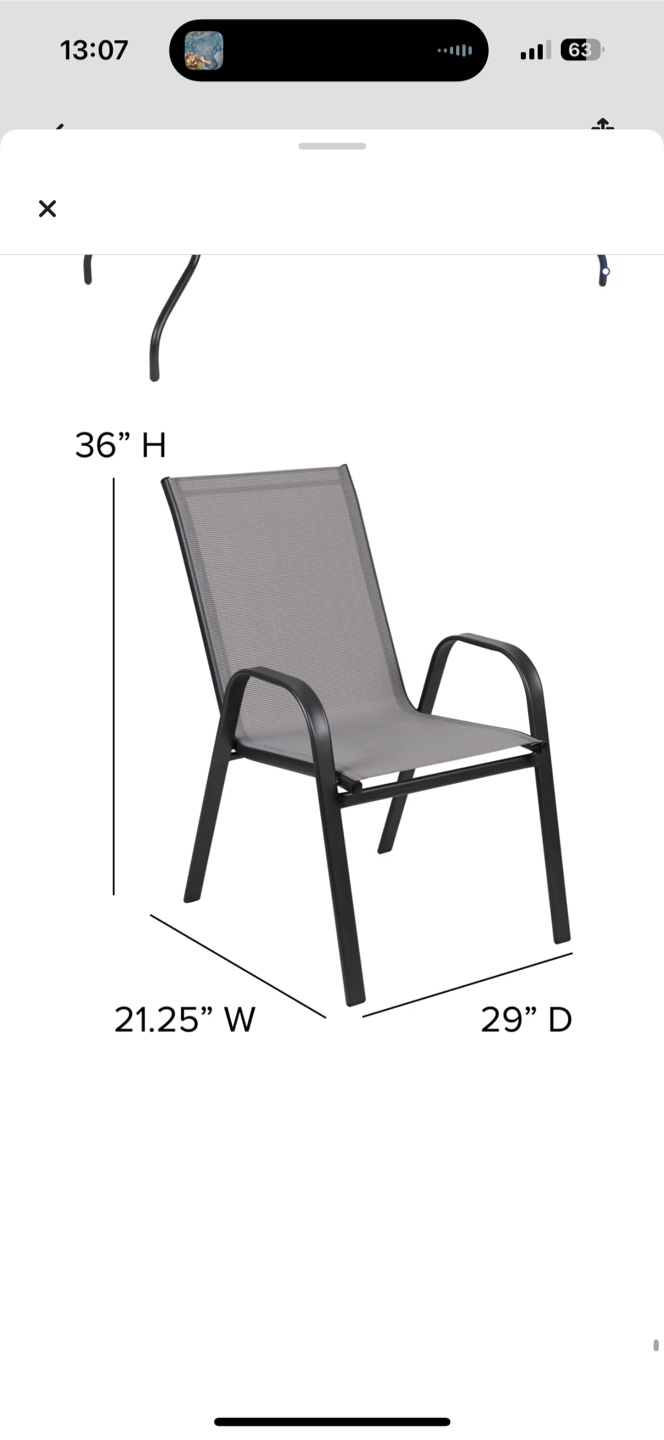 5-Piece Patio Set with Glass Top Table - photo 5