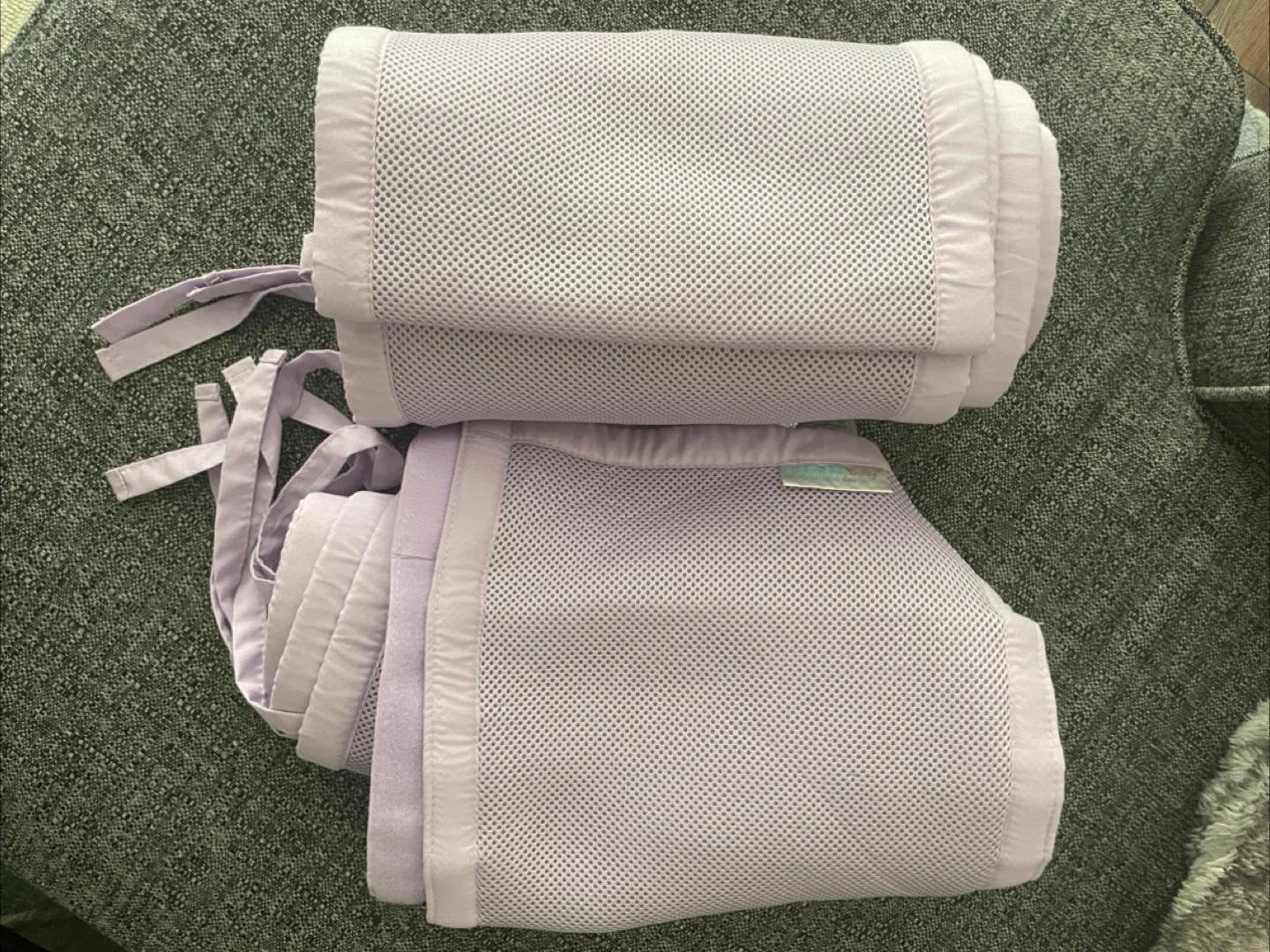 Lavender Baby Crib Rail Liners image indicator(3)