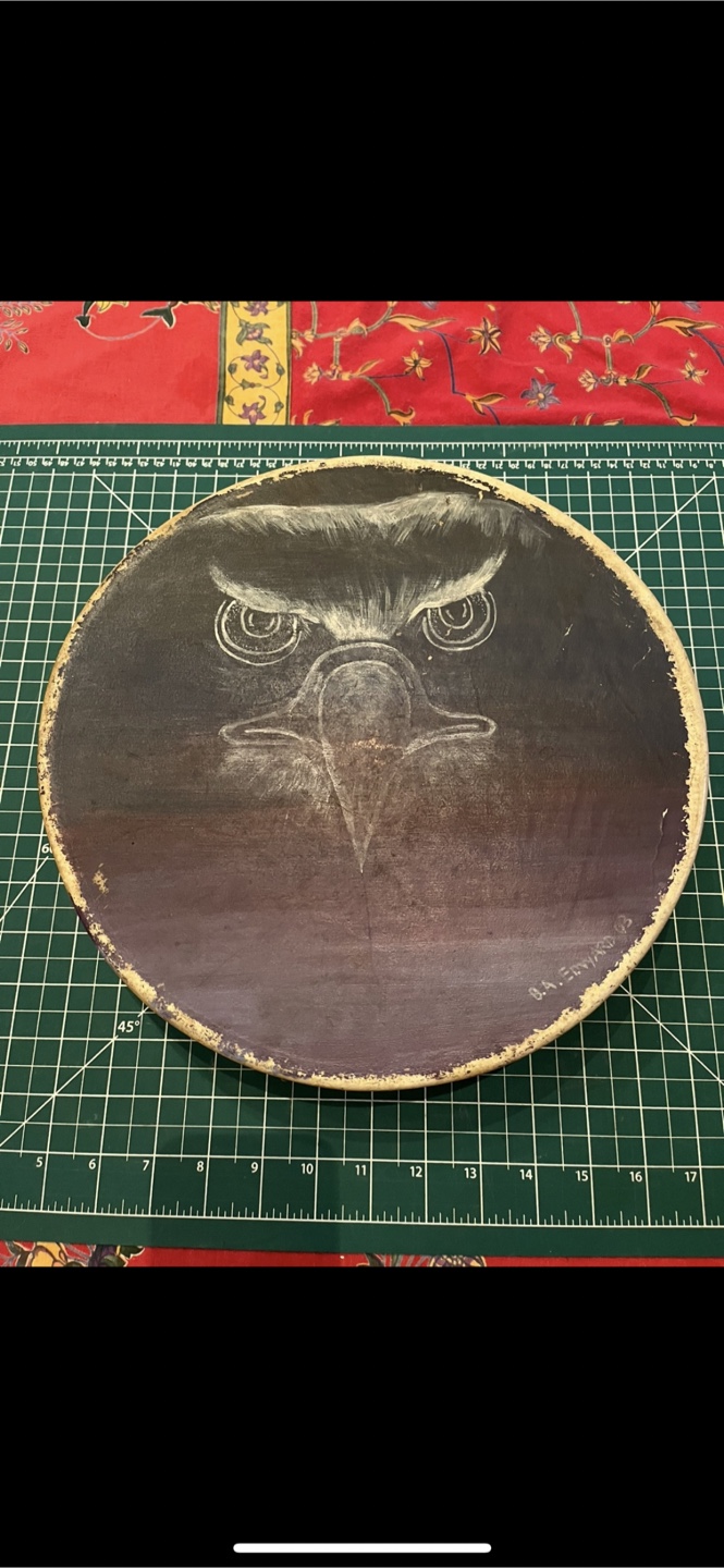 Hand-painted Eagle Drum