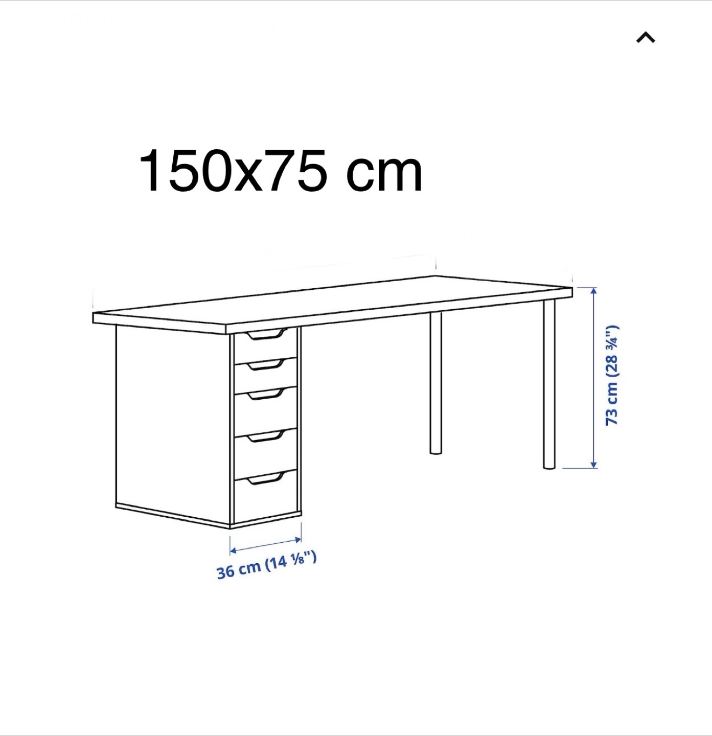 IKEA LAGKAPTEN/ALEX Desk - 150x75cm - photo 2