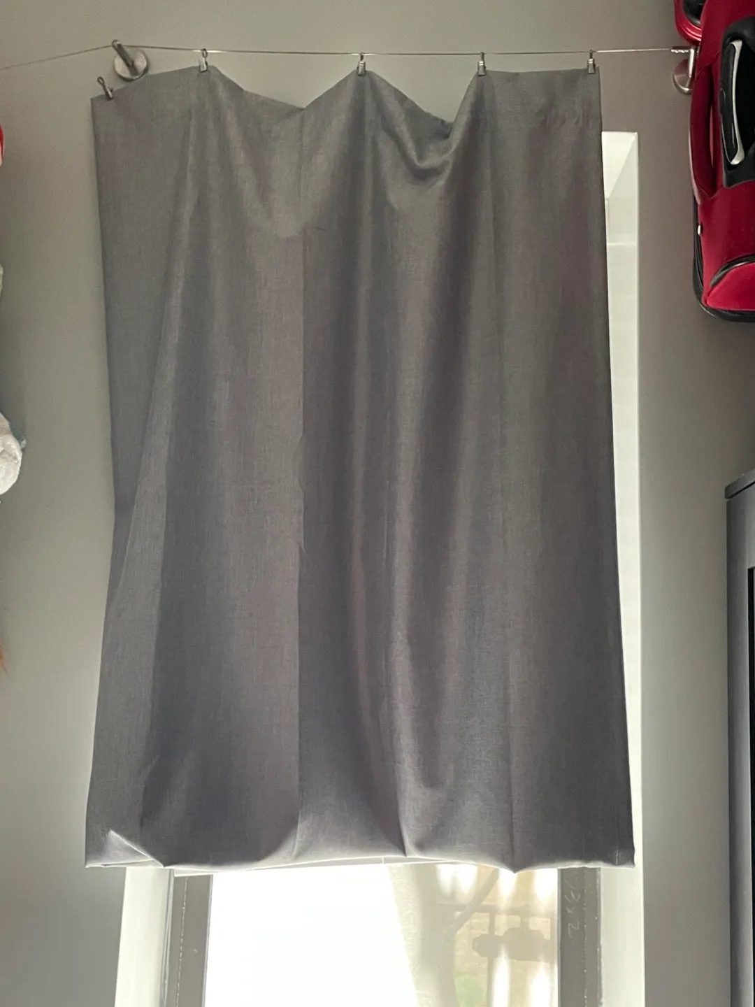 2 Gray Window Curtain Panels image indicator(5)