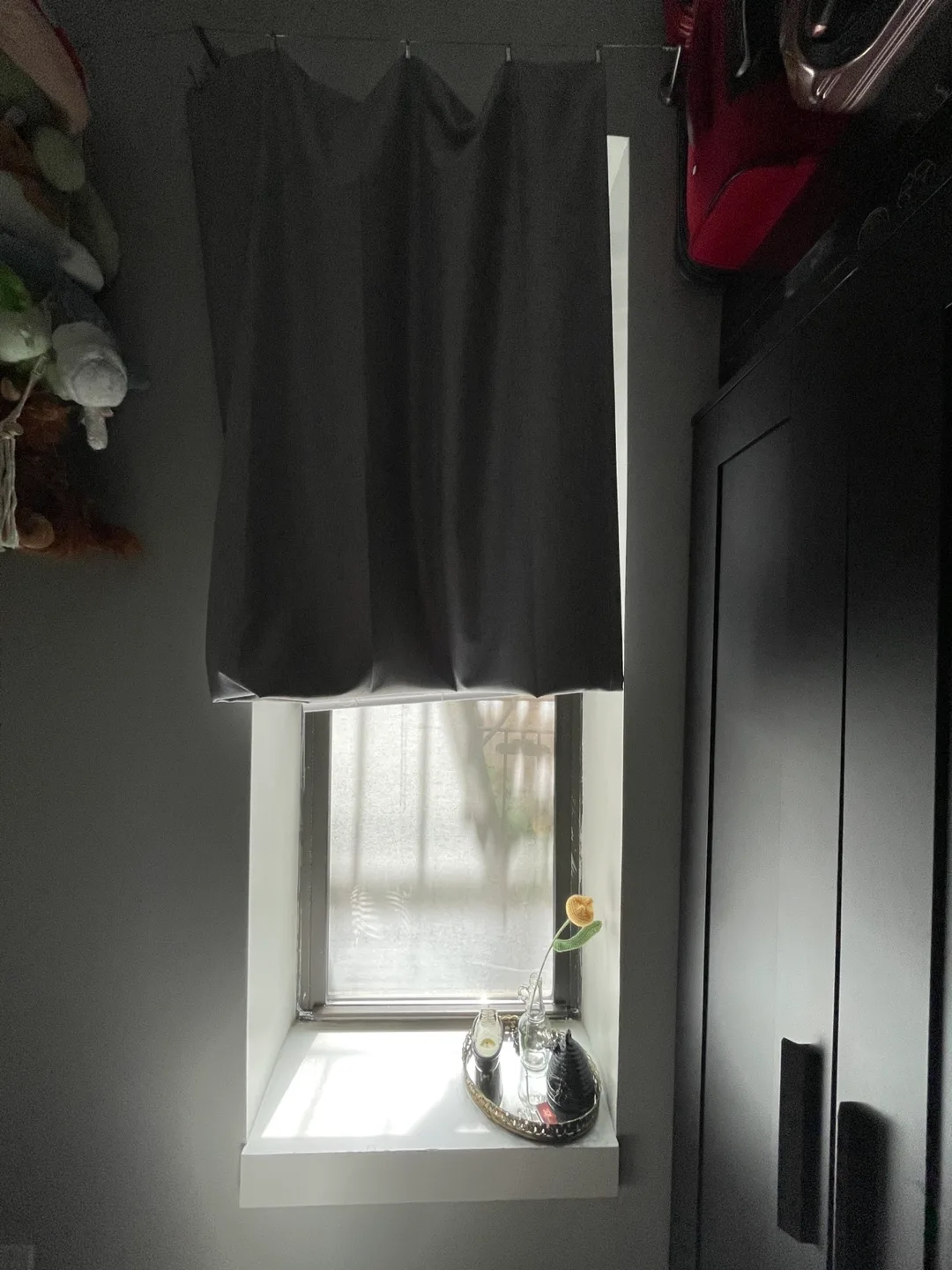 2 Gray Window Curtain Panels image indicator(4)