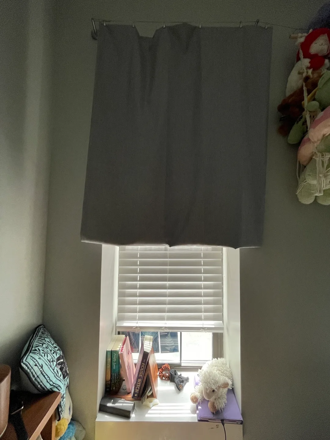 2 Gray Window Curtain Panels image indicator(3)