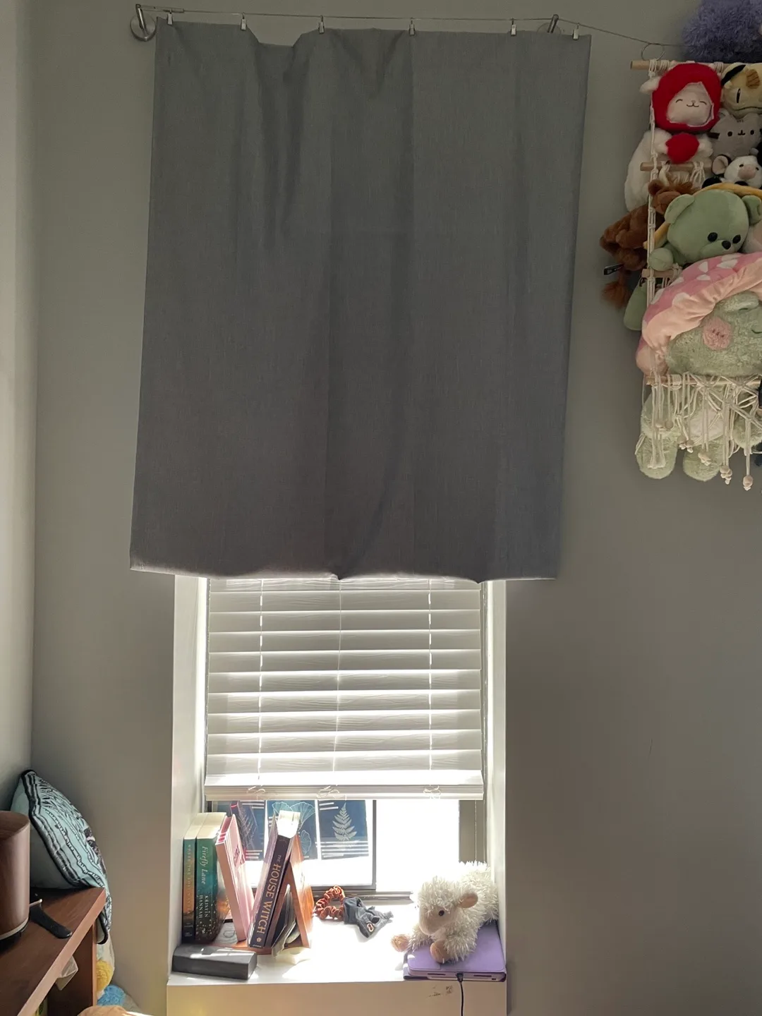 2 Gray Window Curtain Panels image indicator(2)