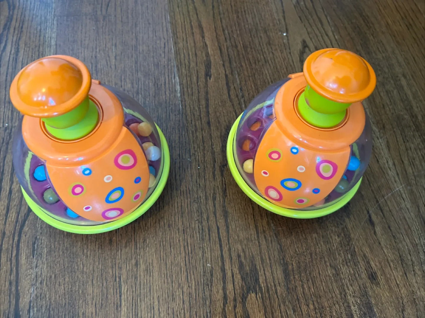 Two Colorful Spinning Tops for Toddlers thumbnail
