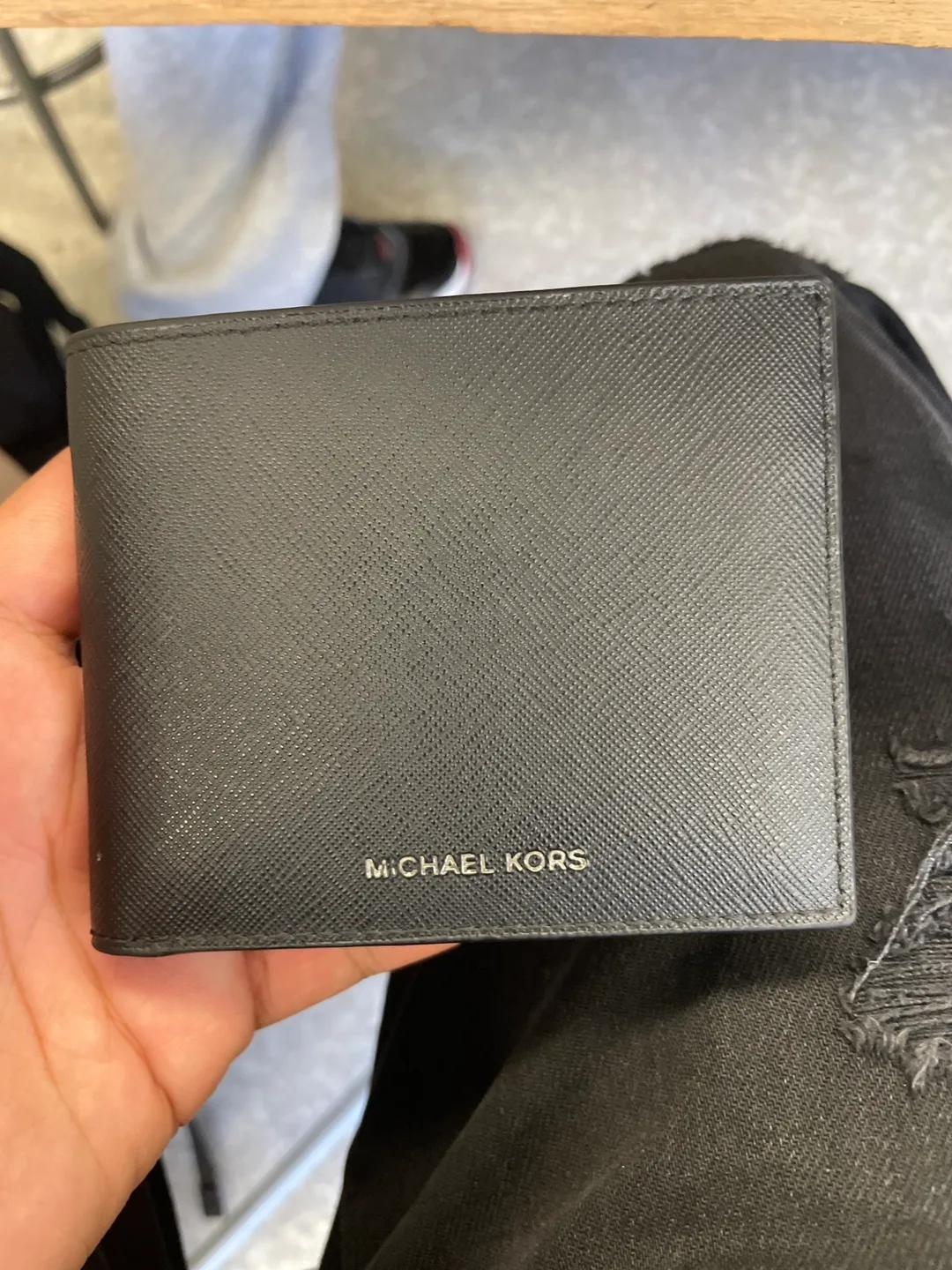 Michael Kors Men's Black Leather Bifold Wallet thumbnail