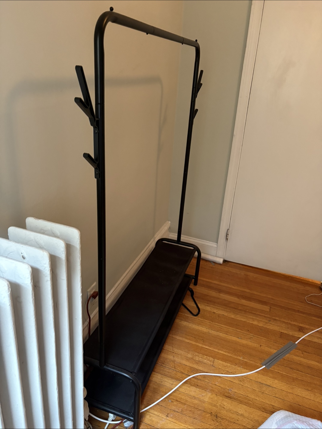 Black Clothing Rack with Shoe Shelf - photo 2
