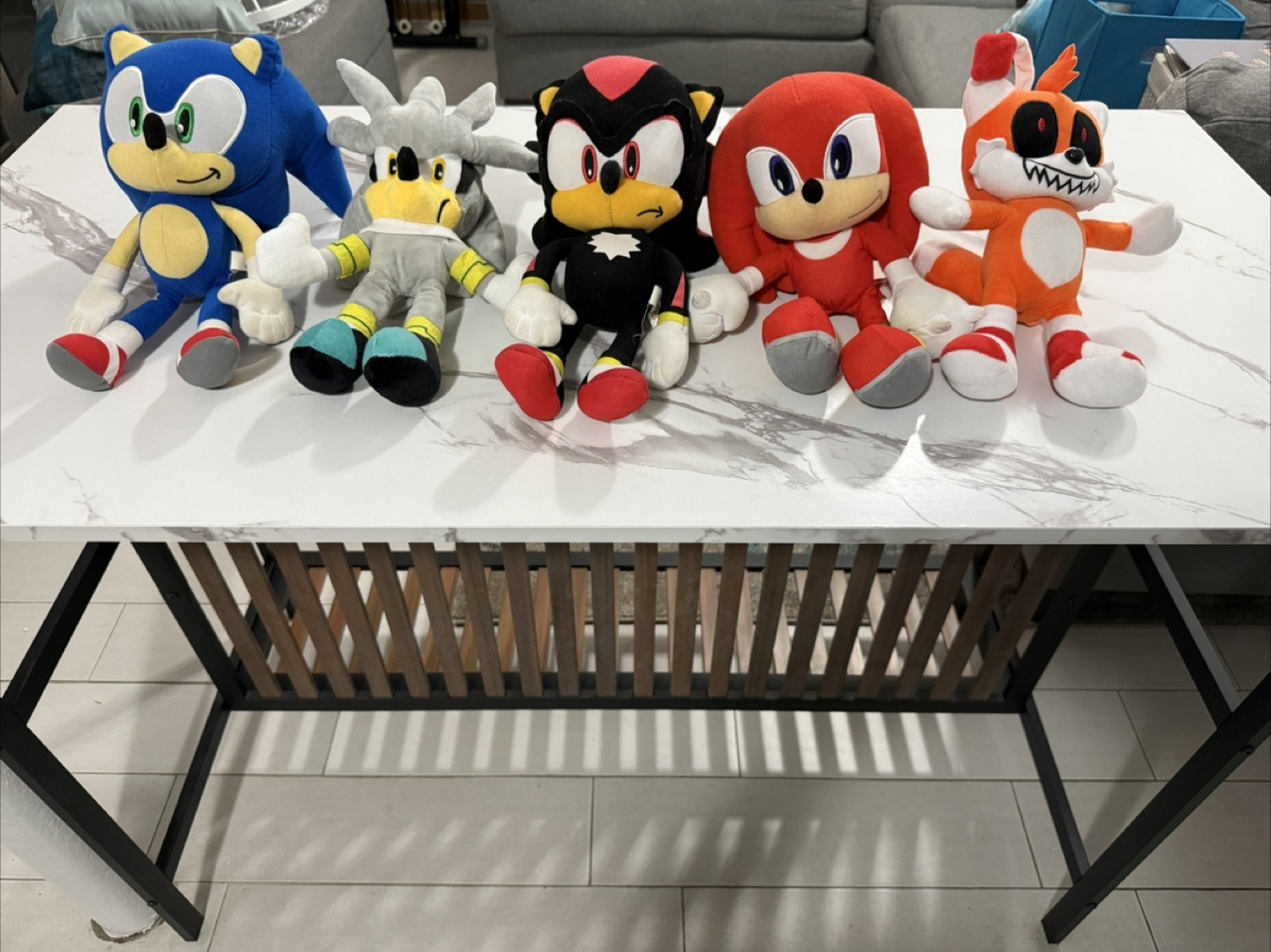 Sonic Plush Set - Sonic, Shadow, Knuckles, Silver, and Mighty - photo 2