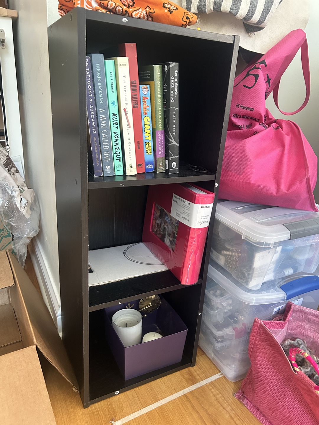 Black 3-Shelf Bookcase