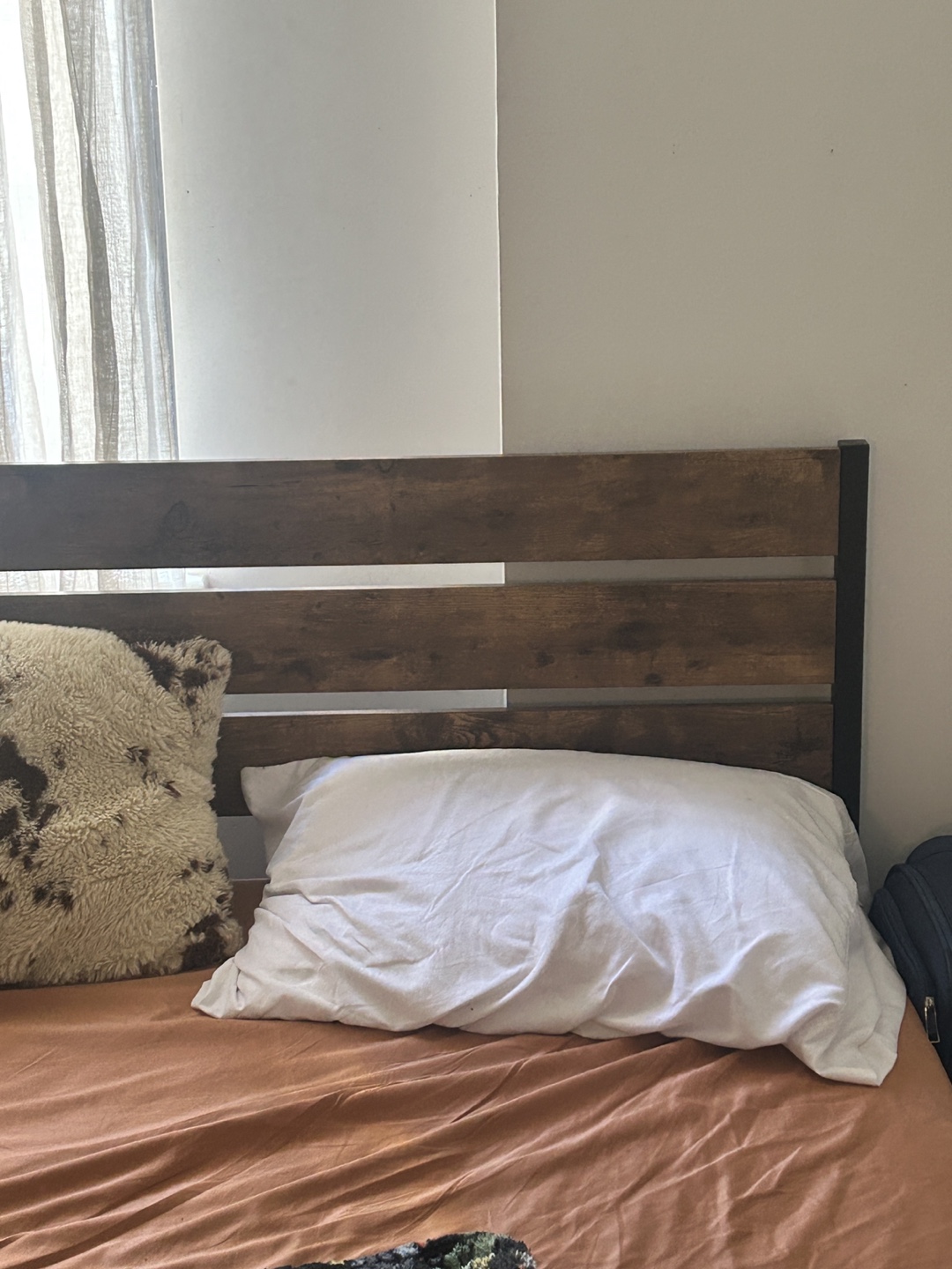 Full Size Bed Frame with Metal Accents - photo 2