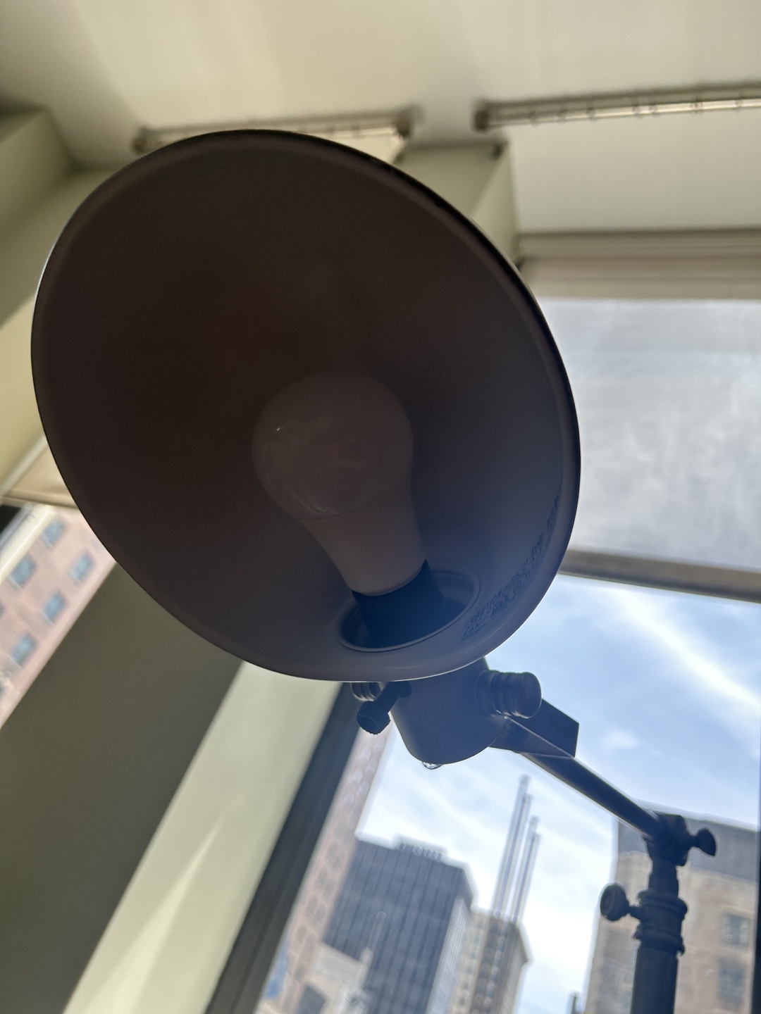 Gold Adjustable Floor Lamp with Dome Shade - photo 5