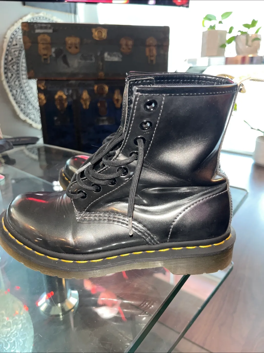 Dr. Martens 1460 Vegan Chrome Boots - Size 6 US image indicator(4)