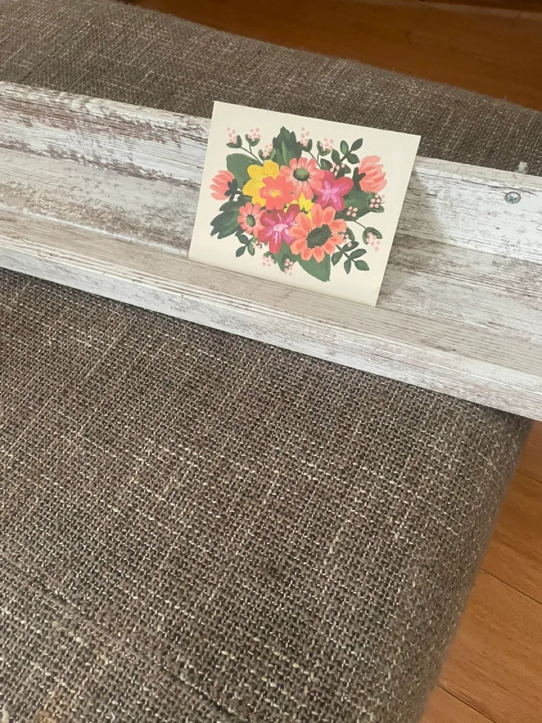 Whitewashed Floating Wooden Shelf thumbnail