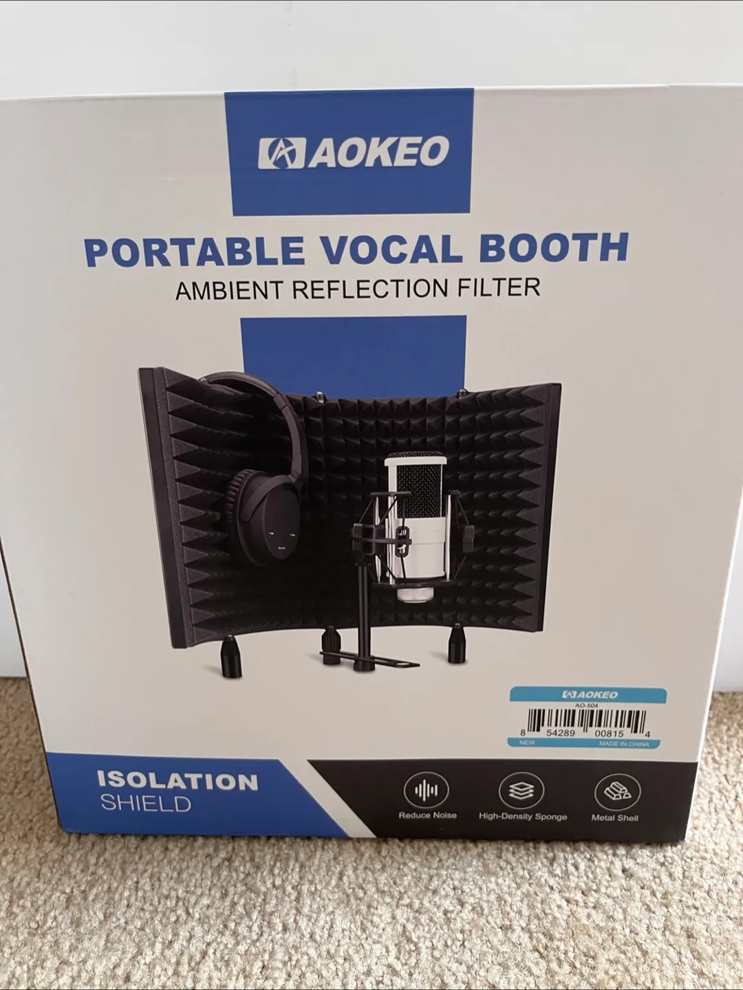 Aokeo Portable Vocal Booth - Ambient Reflection Filter thumbnail