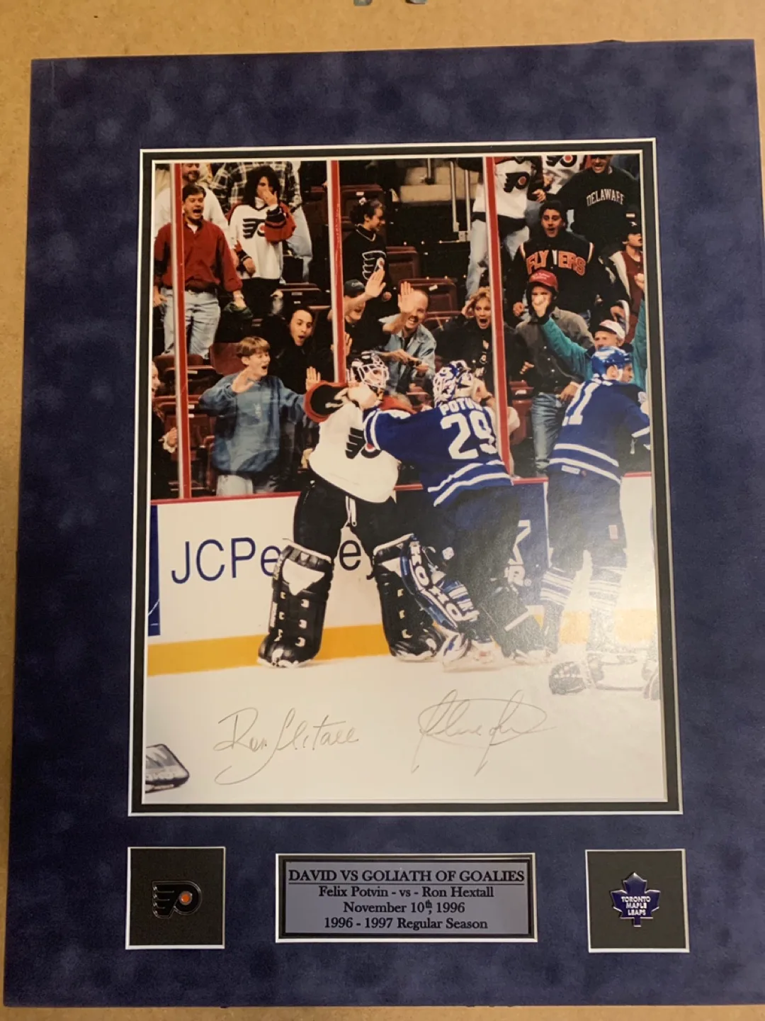 Potvin/Hextall signed framed photo image indicator(2)