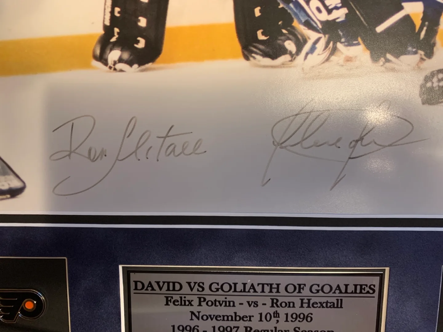 Potvin/Hextall signed framed photo image indicator(3)