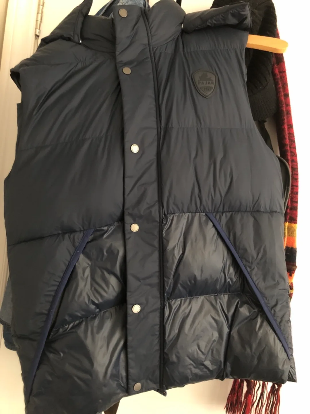 Men Pajar Down Vest - Navy Blue thumbnail