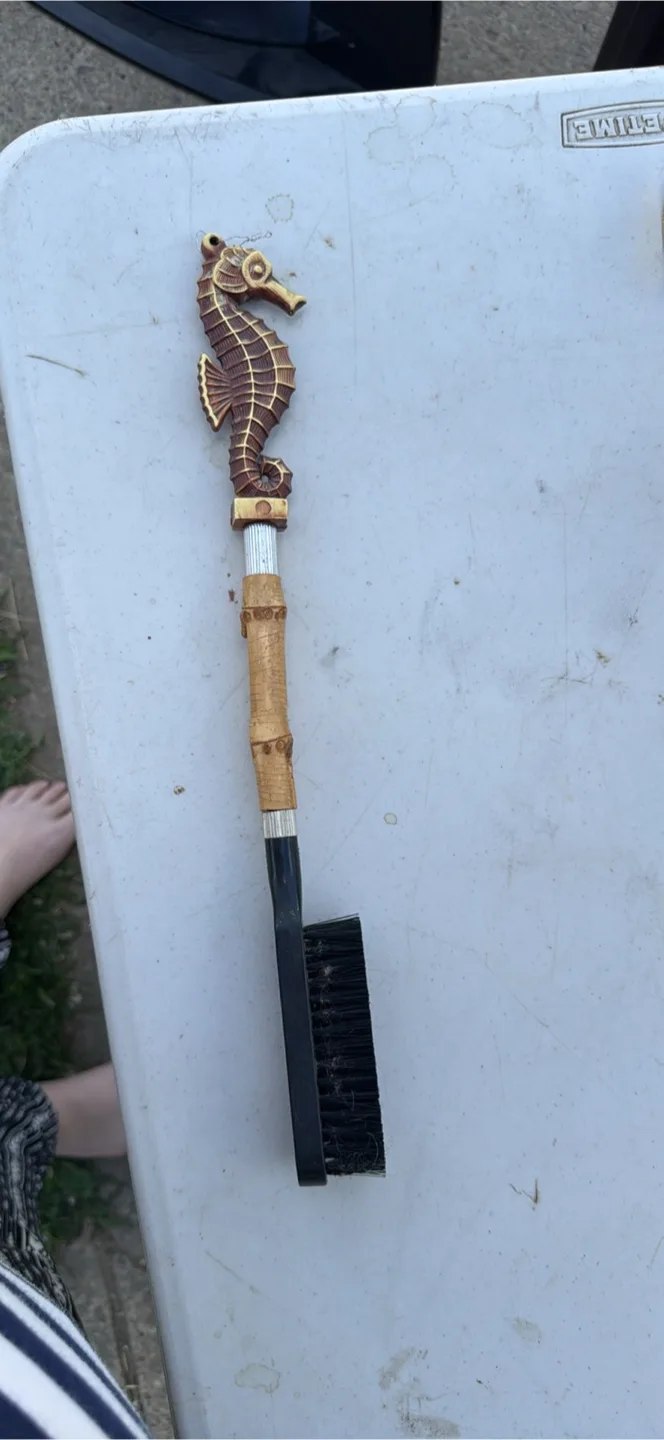 Vintage Seahorse Shoe Brush