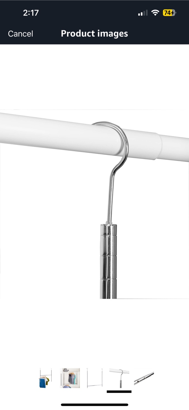 Hanging Double Closet Rod Chrome - photo 3