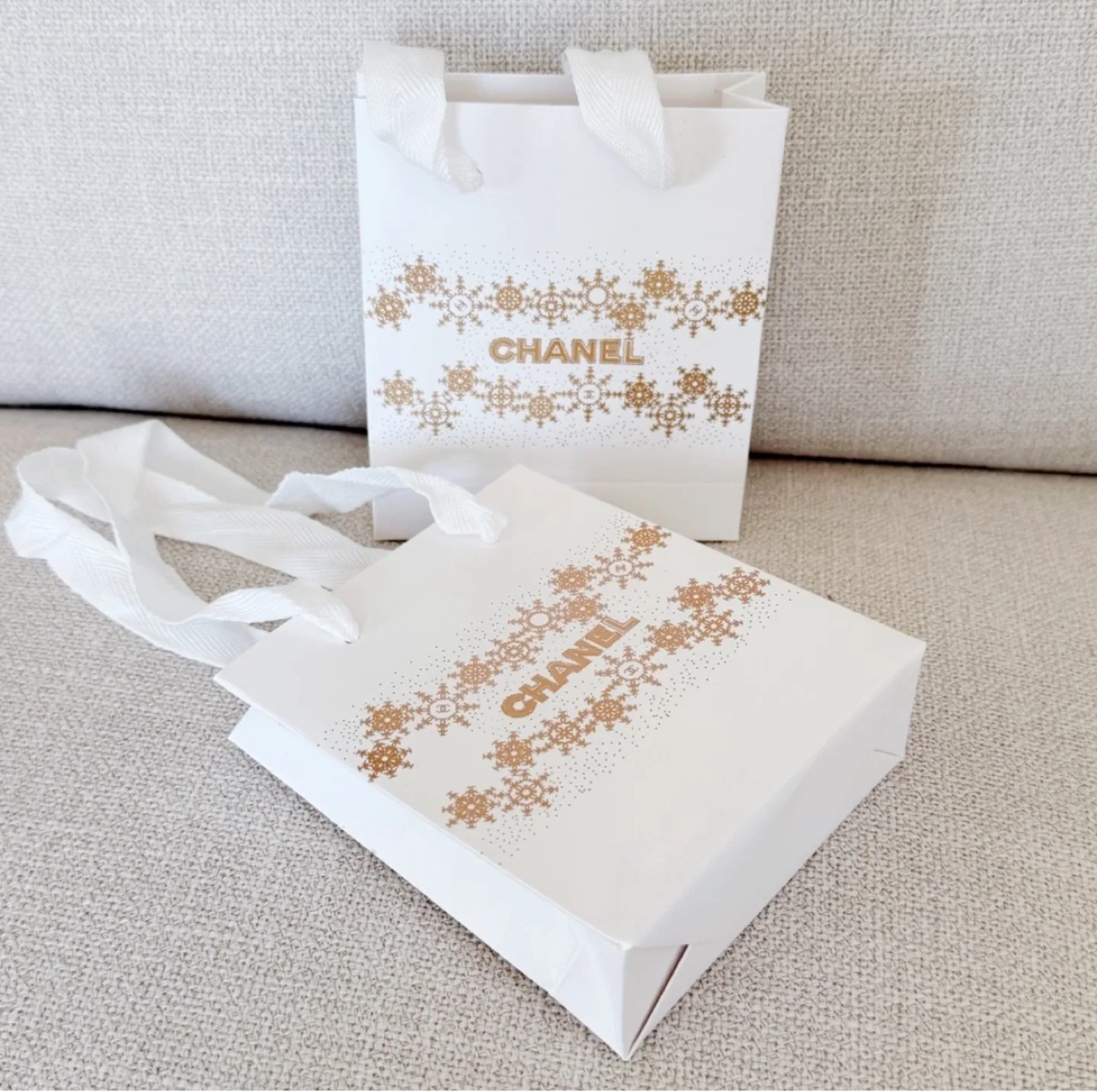 Two Chanel Holiday Gift Bags thumbnail