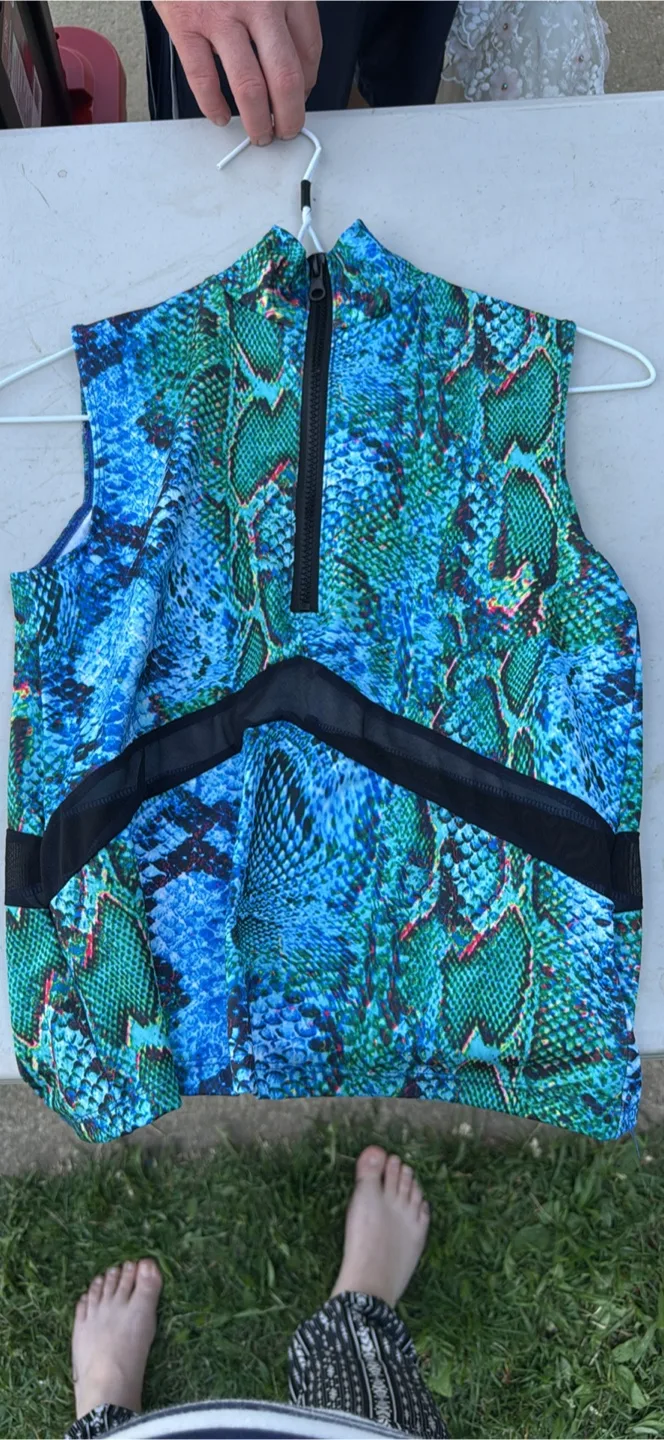 Snakeskin Print Sleeveless Top