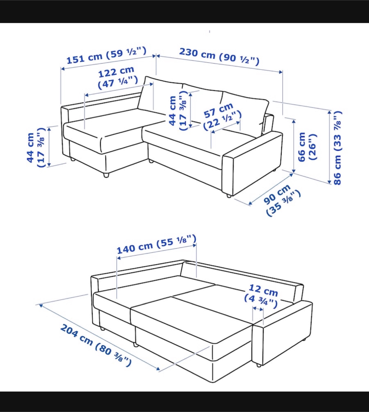 IKEA Friheten Corner Sofa Bed - Dark Grey - photo 5