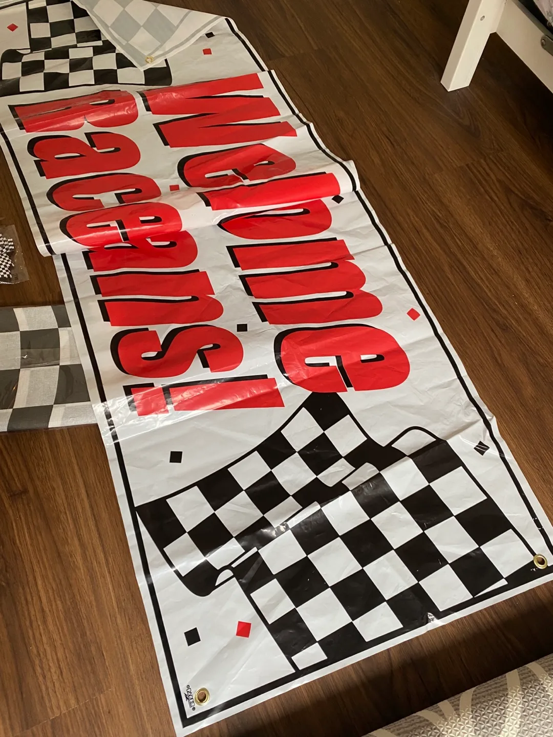 Racing Party Supplies Bundle - Banner, Tablecover & Flags image indicator(3)