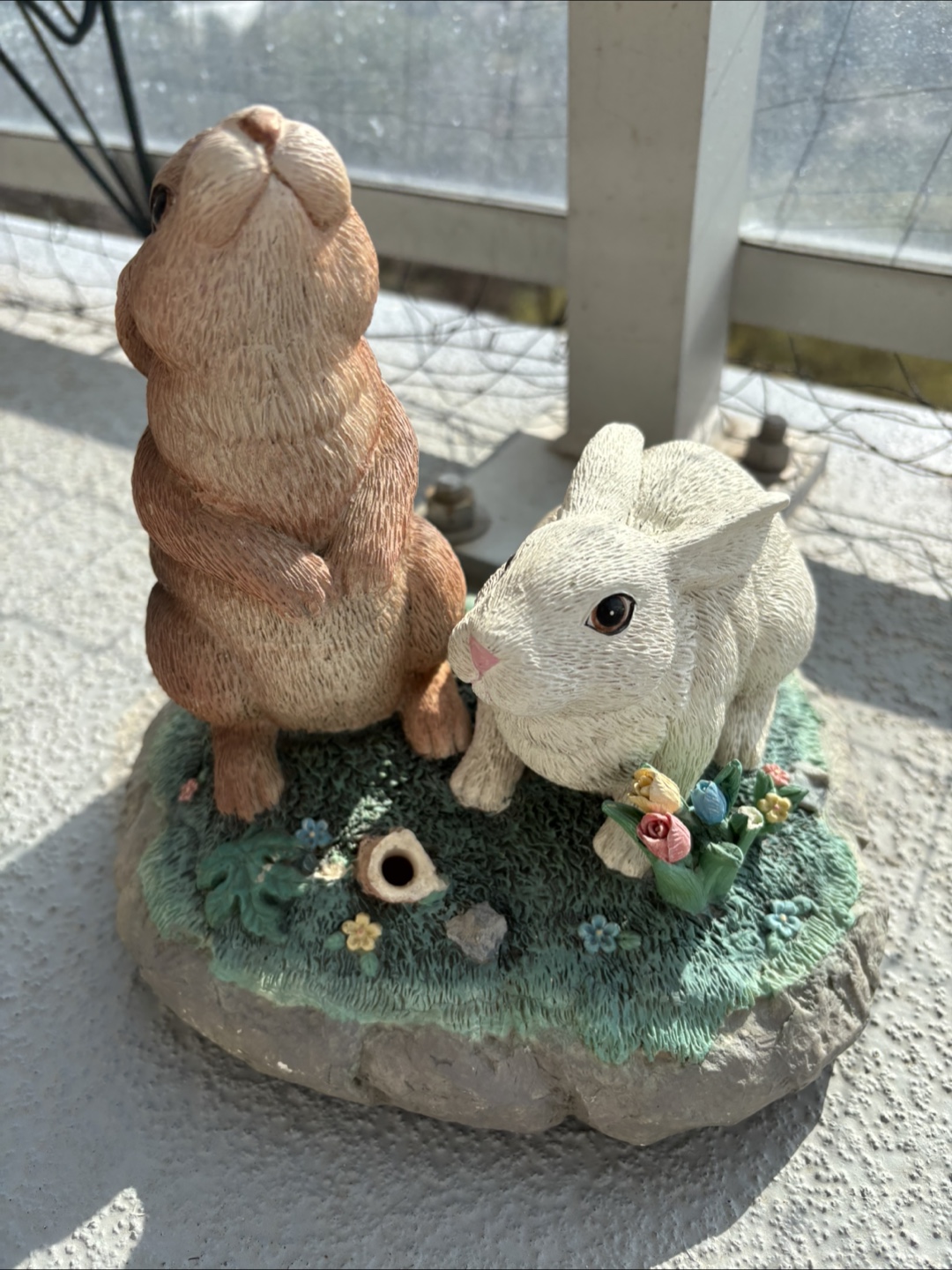 Cute Garden Decor Set:  Planters, Rabbits, and Dog Figurines - photo 4