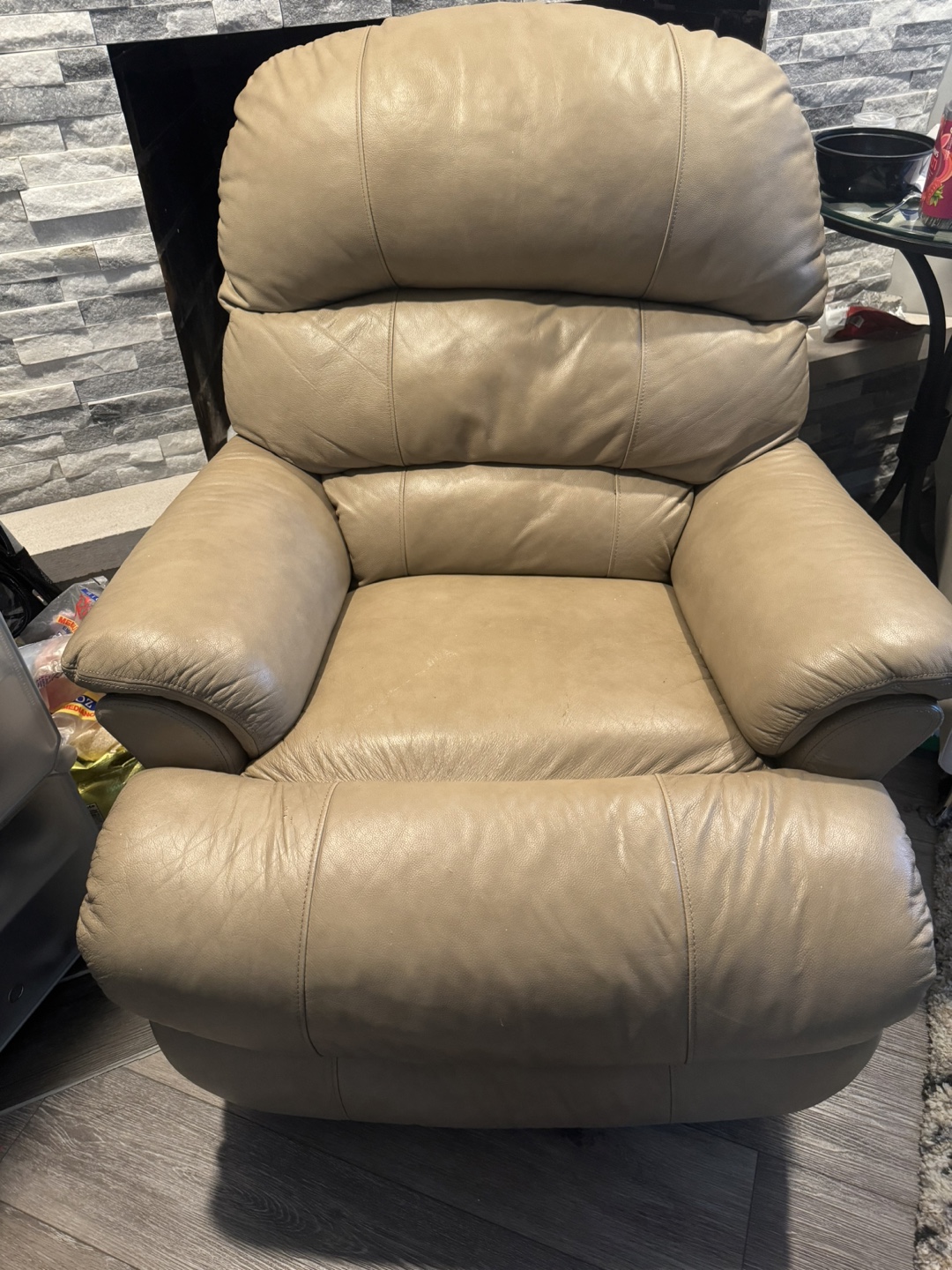 Tan Leather Recliner