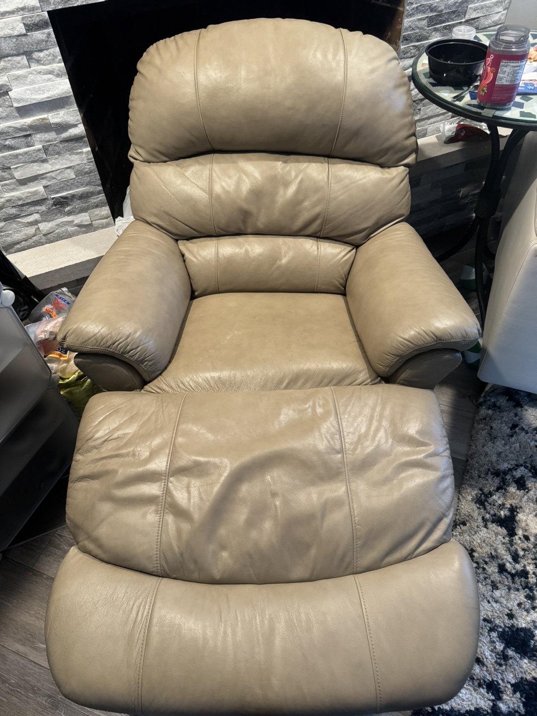 Tan Leather Recliner - photo 2