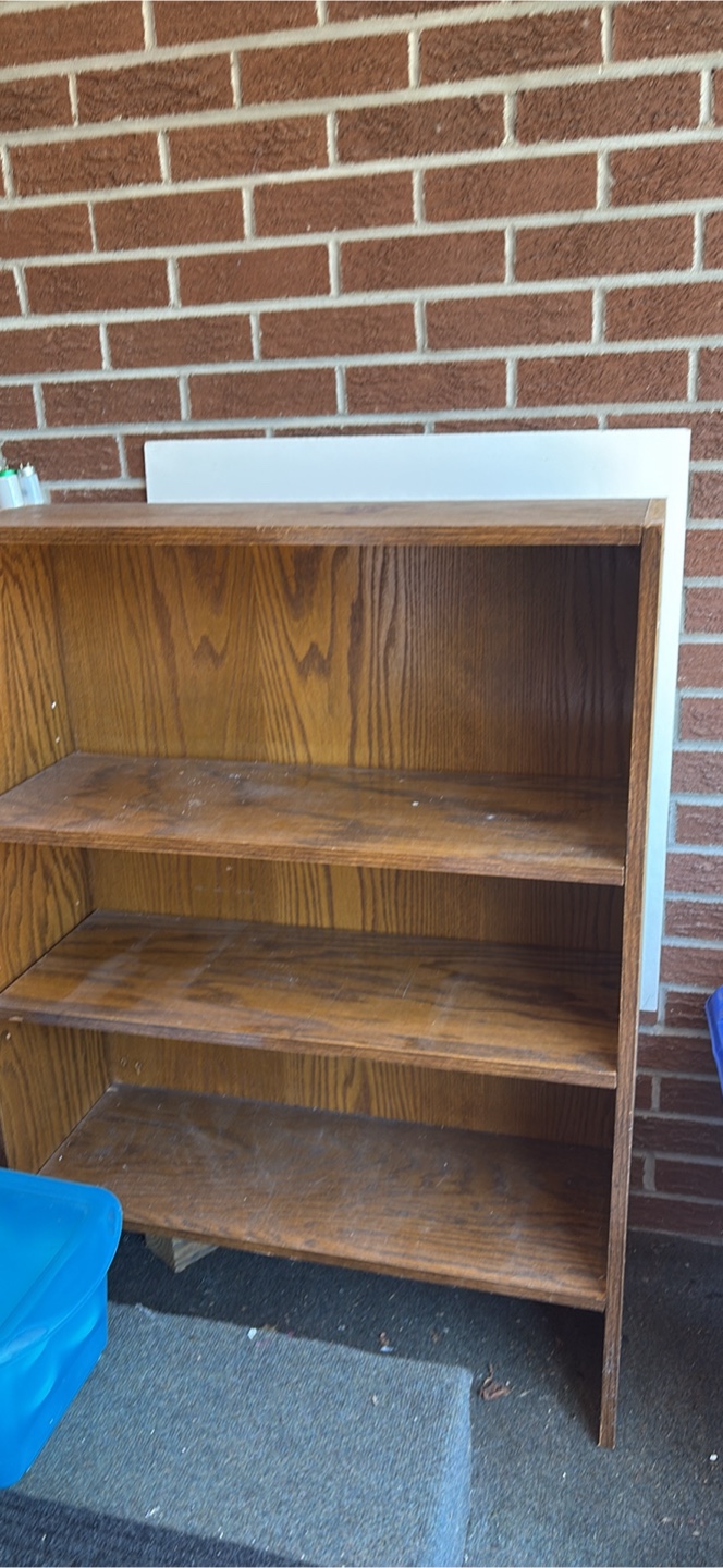 Wooden Bookcase - Three Shelves- pick up Pefferlaw