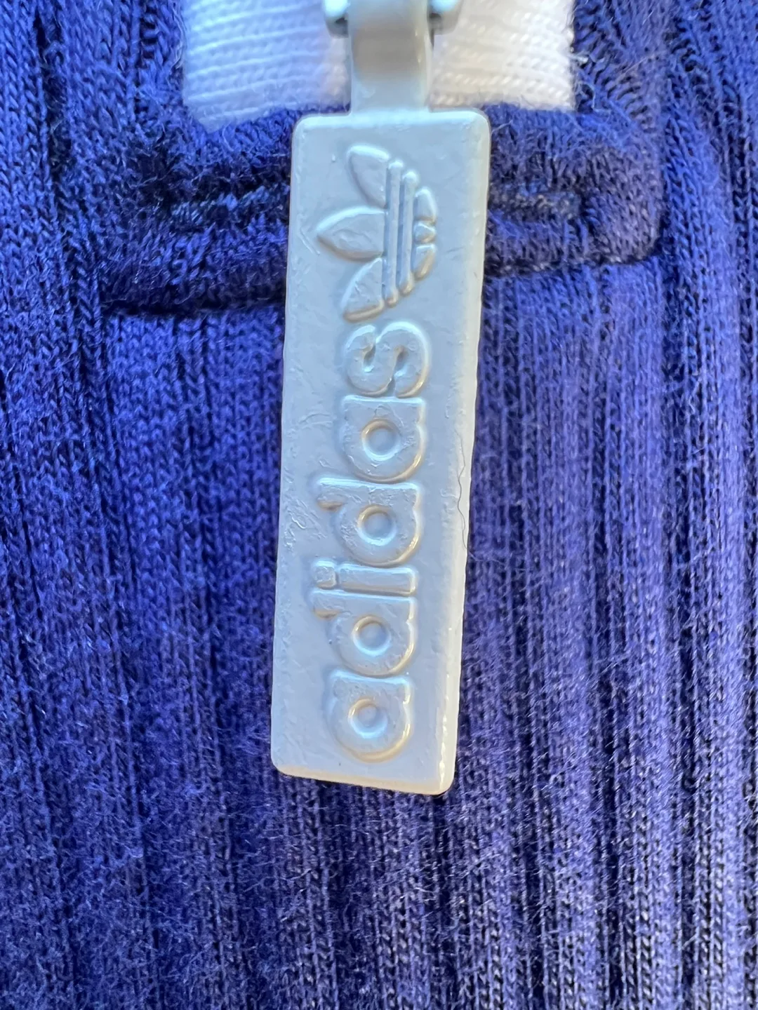 Adidas Ribbed Knit Navy Midi Dress Size SMALL image indicator(2)