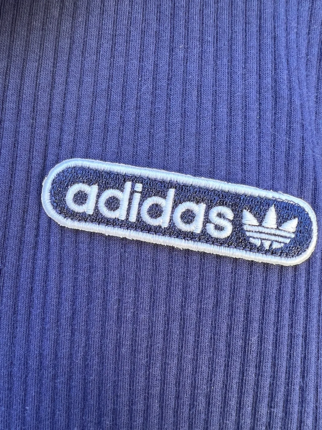 Adidas Ribbed Knit Navy Midi Dress Size SMALL image indicator(3)