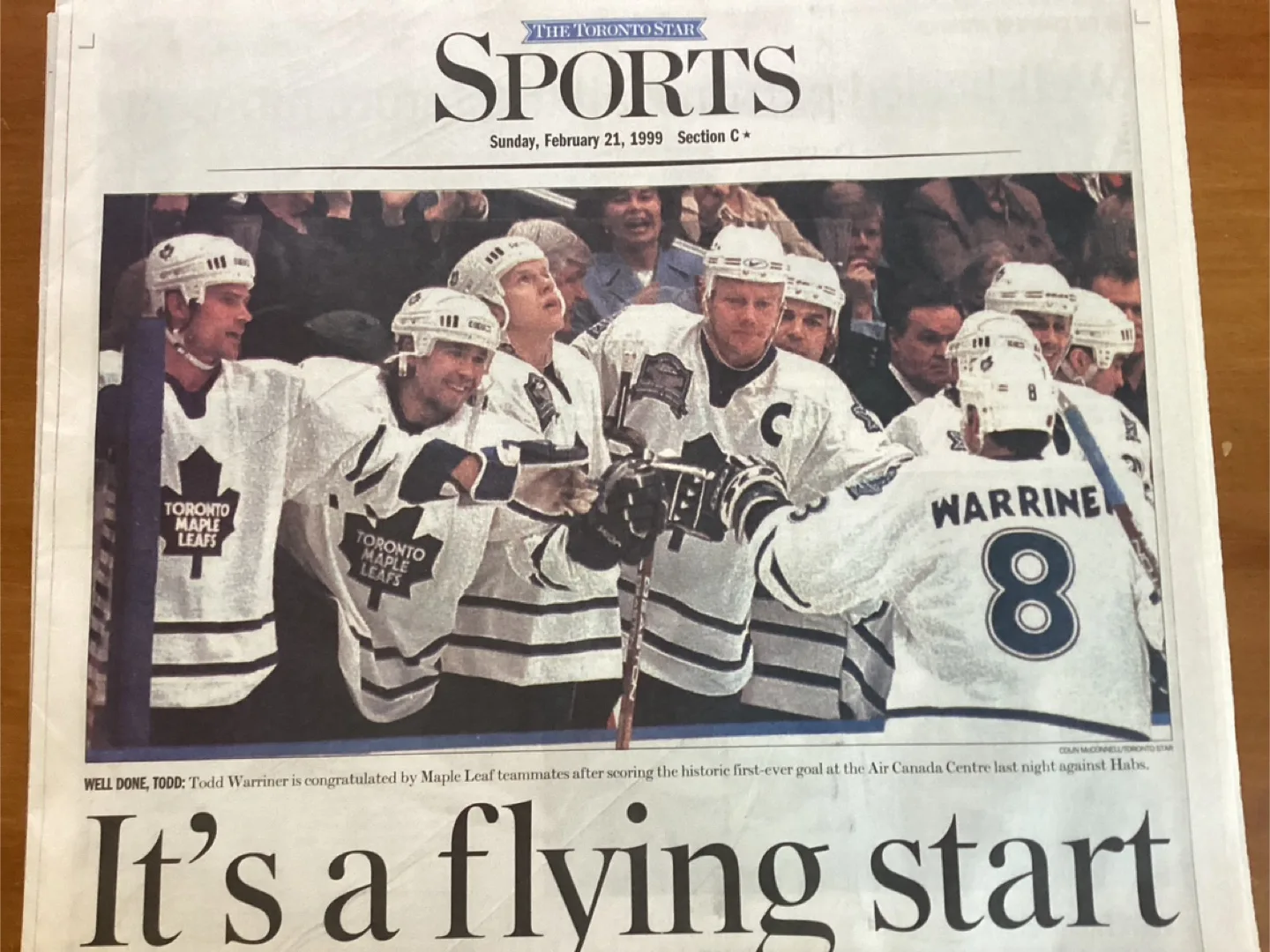 Feb 21-1999 TORONTO MAPLE LEAFS 1st Game @ The ACC ! image indicator(2)